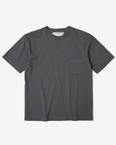  / Compact Fit Densely Knit T-Shirt with Pocket / NAVY
