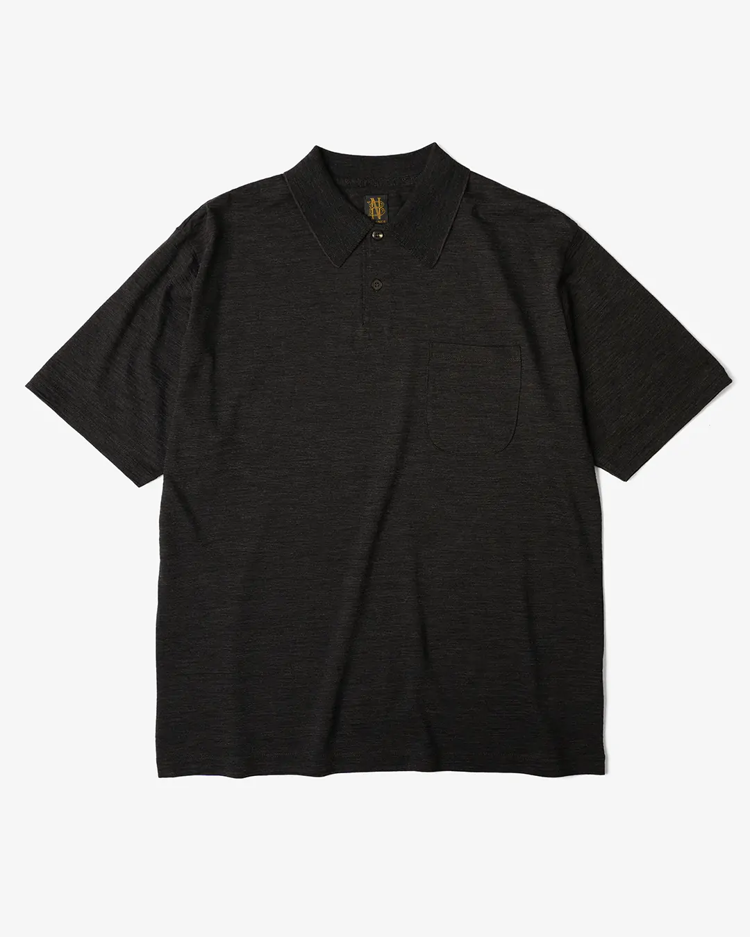 BATONER (MEN) / SUMMER WOOL POLO T-SHIRT / BROWN