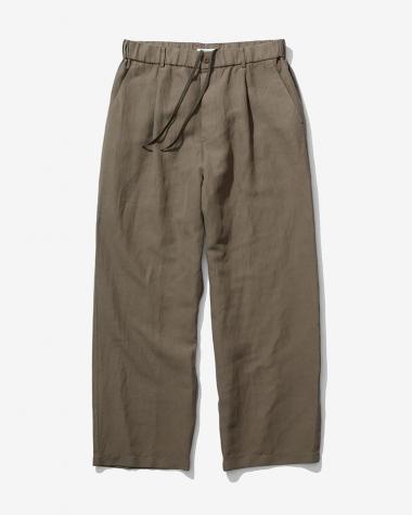  / COTTON LINEN VOILE LOOSE PANTS / BEIGE
