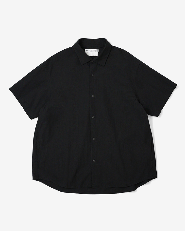 YAECA (MEN) / S/S Comfort Shirt-Extra Wide / BLACK