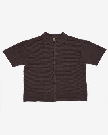  / SUMMER KNIT SHORT SLEEVE SHIRT Exclusive for Dice&Dice / BROWN