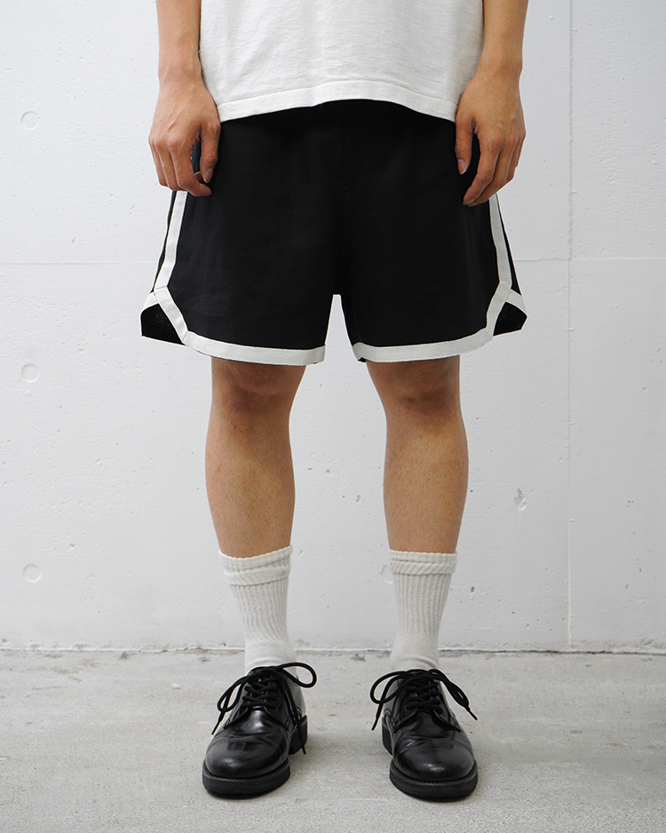 Dice&Dice / UNGLAMOUSE × Dice&Dice Linen Drawstring shorts / BLACK