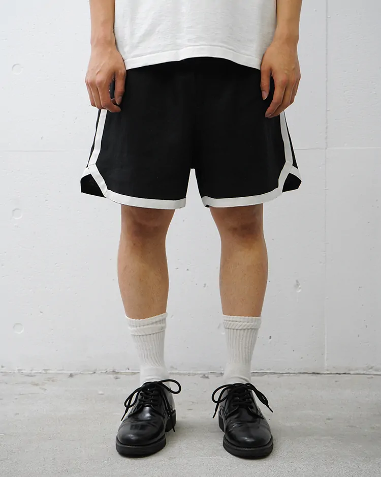 Dice&Dice / UNGLAMOUSE × Dice&Dice Linen Drawstring shorts / BLACK