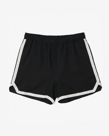 Dice&Dice / UNGLAMOUSE × Dice&Dice Linen Drawstring shorts / BLACK