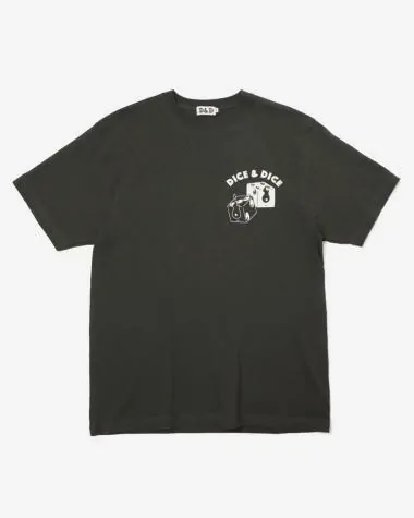 D&D (Souvenir items) / D&D BAKU DICE ADDRESS TEE / SUMI BLACK