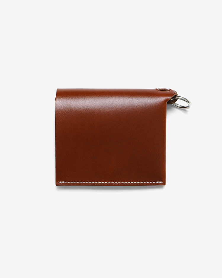 ED ROBERT JUDSON / KREL - RING WALLET SILVER RING / COGNAC