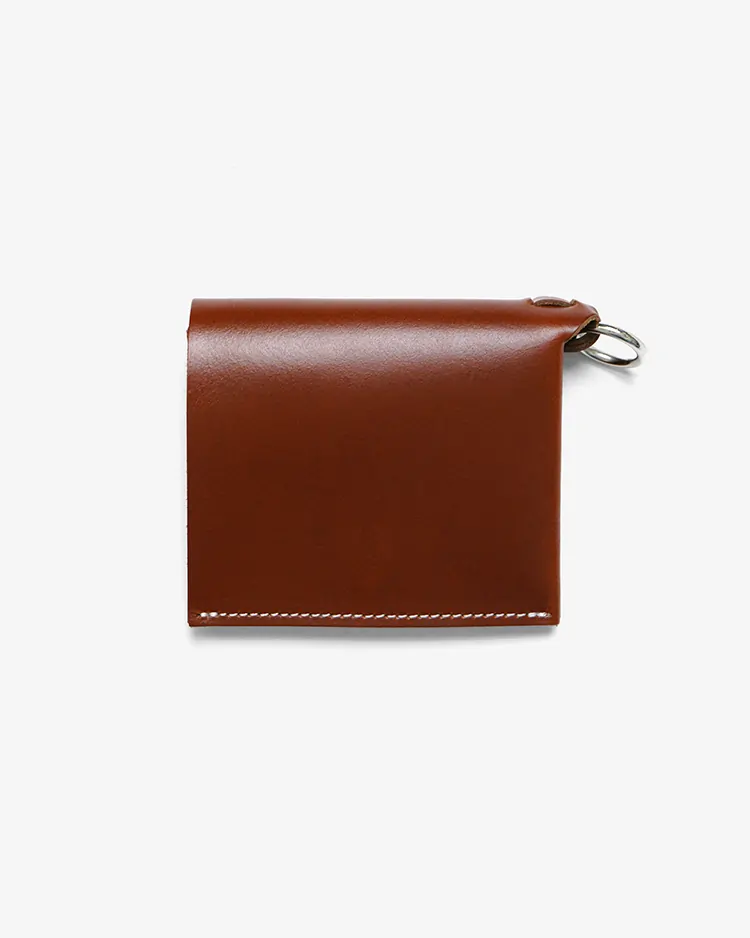 ED ROBERT JUDSON / KREL - RING WALLET SILVER RING / COGNAC
