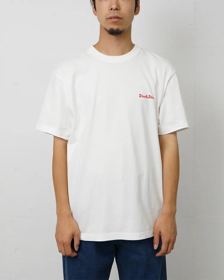 D&D (Souvenir items) / D&D BASIC LOGO S/S TEE / WHITE × RED