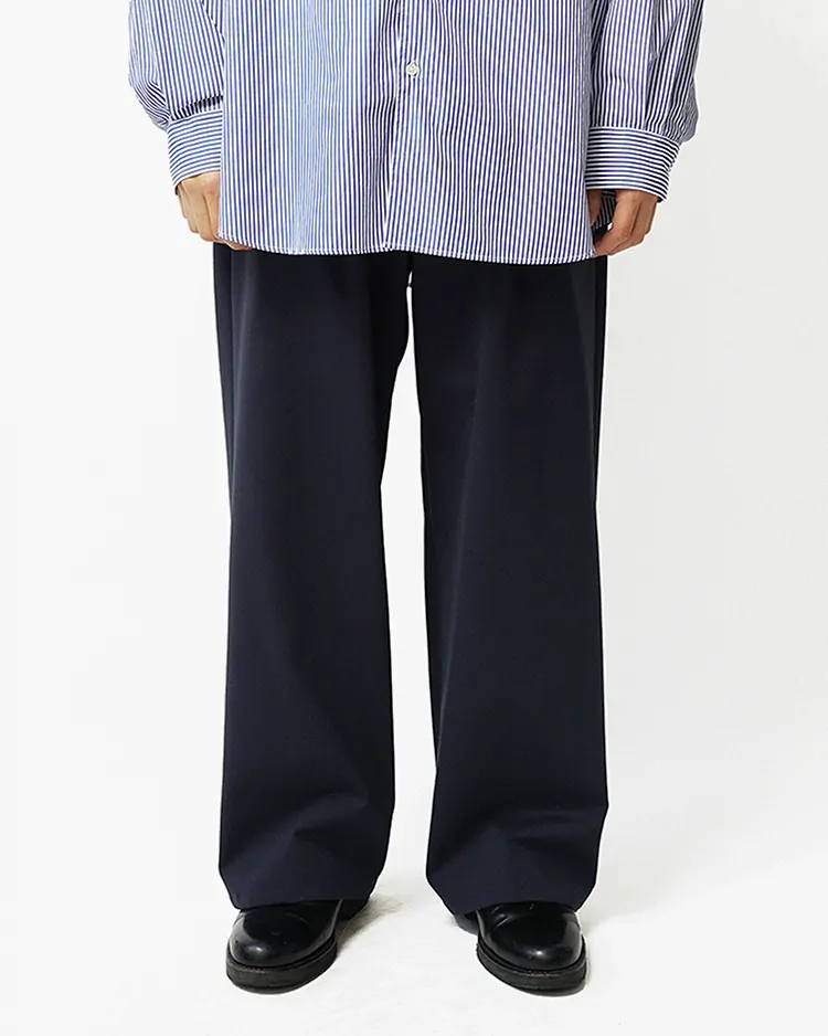 Graphpaper (MEN) / Compact Ponte Wide Chef Pants / NAVY