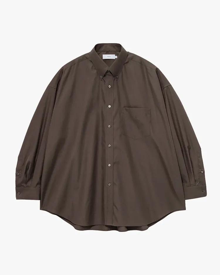 Graphpaper (MEN) / Easy Care Poplin L/S Oversized B.D Shirt / BROWN
