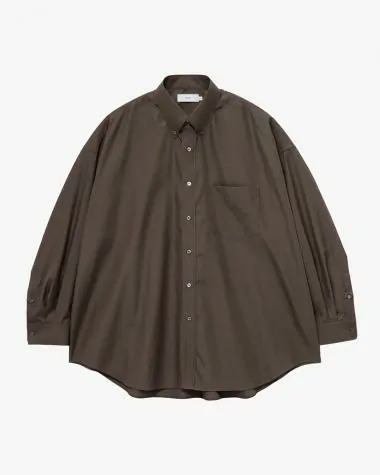 Graphpaper (MEN) / Easy Care Poplin L/S Oversized B.D Shirt / BROWN