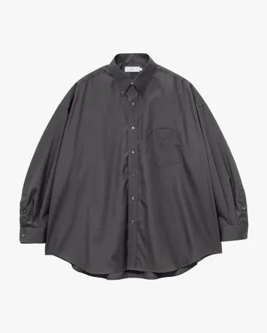 Graphpaper (MEN) / Easy Care Poplin L/S Oversized B.D Shirt / GRAY