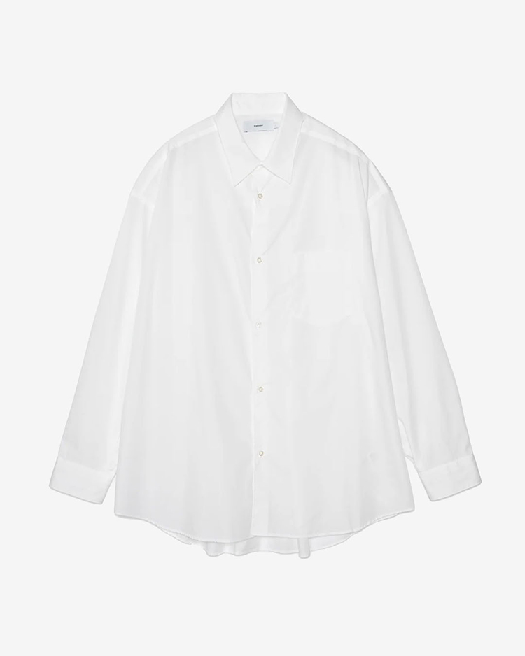 Graphpaper (MEN) / Broad L/S Oversized Regular Collar Shirt / WHITE