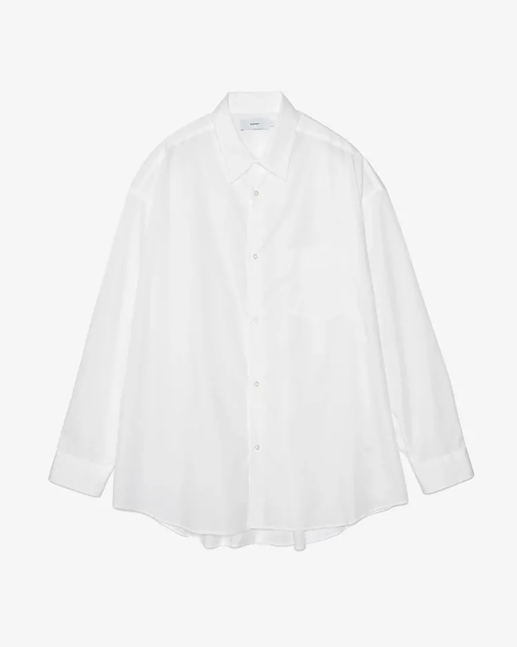 Graphpaper (MEN) / Broad L/S Oversized Regular Collar Shirt / WHITE