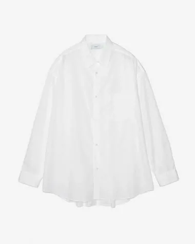 Graphpaper (MEN) / Broad L/S Oversized Regular Collar Shirt / WHITE