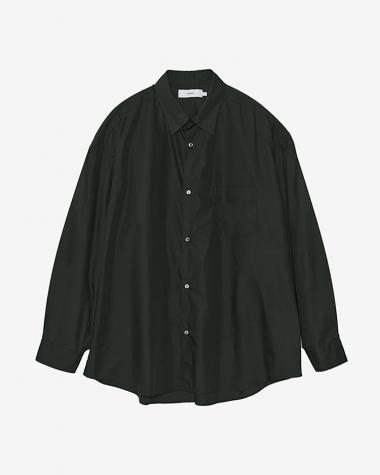  / Broad L/S Oversized Regular Collar Shirt / BLACK