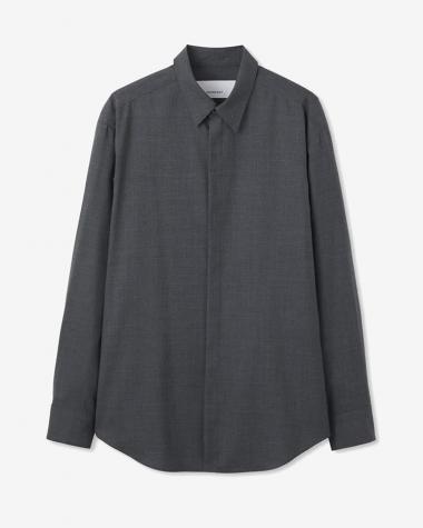  / WOOL SHIRT / HEATHER GRAY