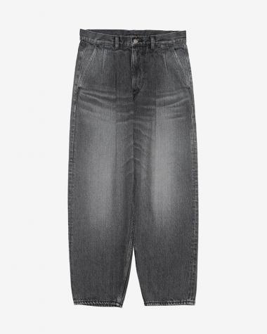Graphpaper (MEN) / Selvage Denim Two Tuck Tapered Pants / BLACK LIGHT FADE