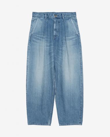  / Selvage Denim Two Tuck Pants / INDIGO LIGHT FADE