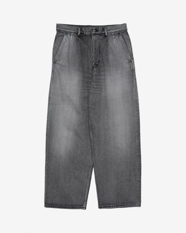 Graphpaper (MEN) / Selvage Denim Two Tuck Pants / BLACK LIGHT FADE
