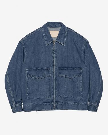 Graphpaper (MEN) / Selvage Denim Zip Jacket / INDIGO LIGHT FADE