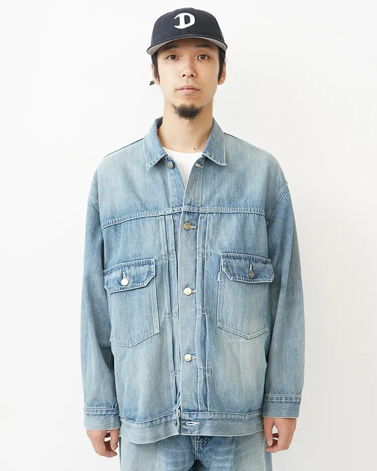Graphpaper (MEN) / Selvage Denim Jacket / INDIGO LIGHT FADE