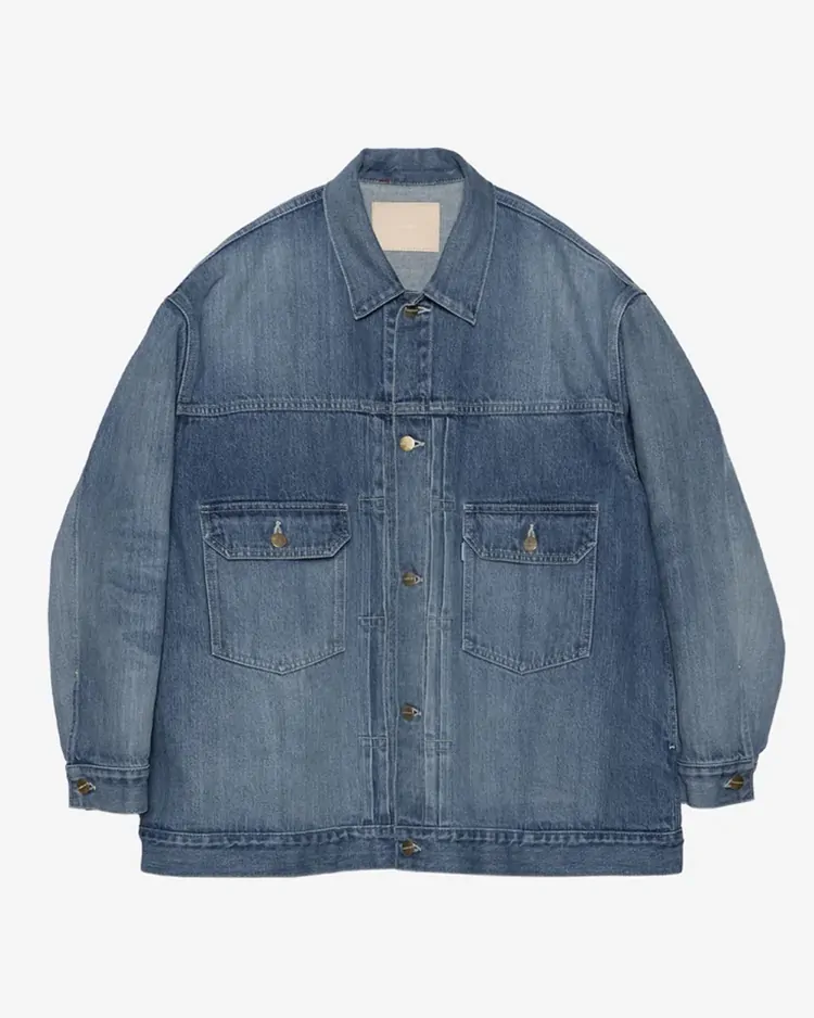 Graphpaper (MEN) / Selvage Denim Jacket / INDIGO LIGHT FADE