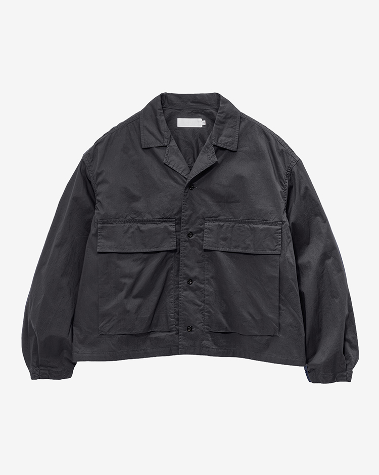 Graphpaper (WOMEN) / Garment Dyed Typewriter Fatigue Shirt / BLACK
