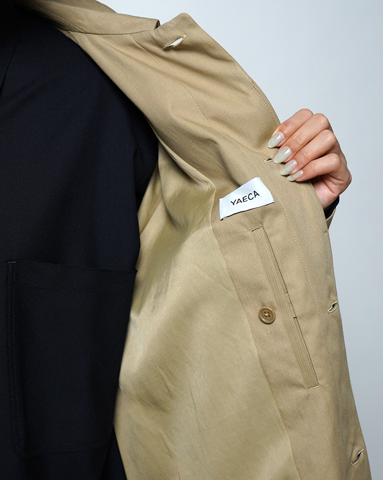 YAECA/SOUTIEN COLLAR COAT / LONG